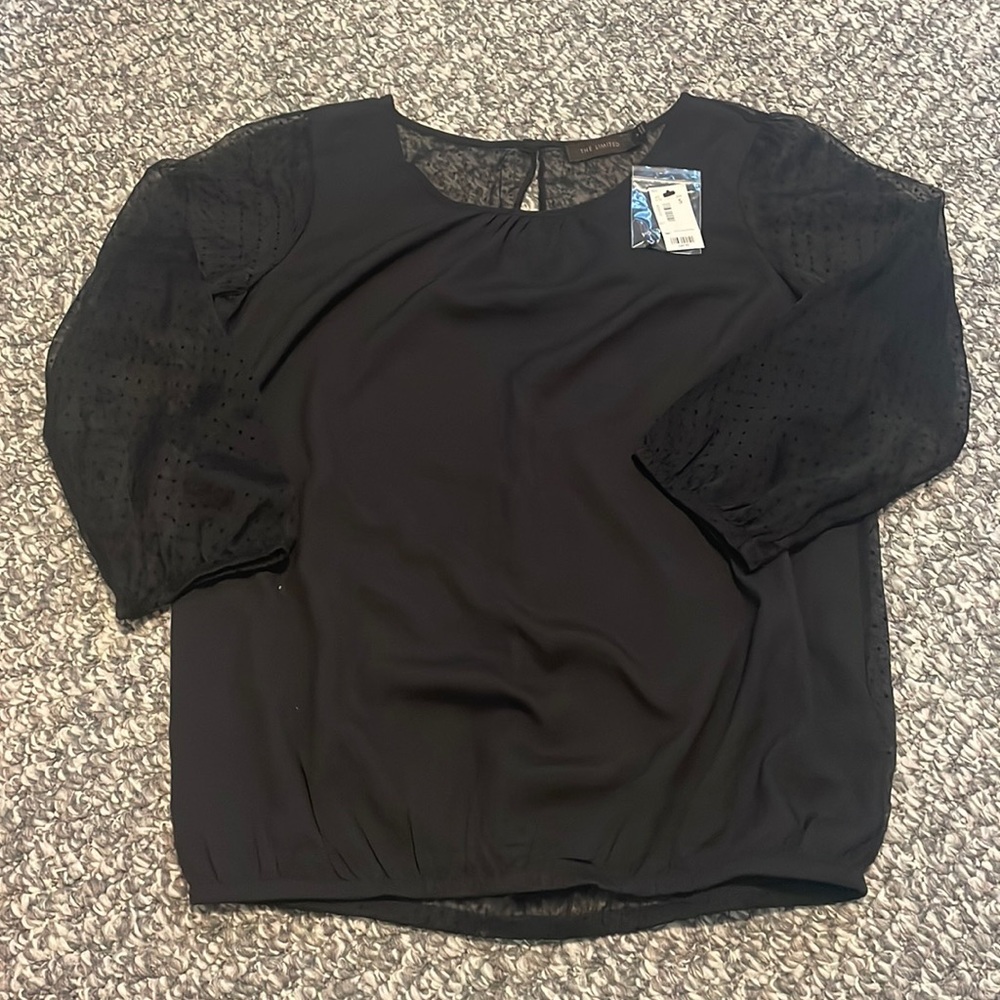 The limited sheer dot blouse